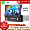 gearelec Autoradio Android 1 Din Carplay Auto Universale 7 "IPS Schermo retrattile Navigazione gps 1 Din Lettore video multimediale Android 13 - 2-32GB Carplay
