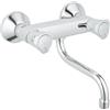 Grohe rubinetto cucina a muro Grohe Adria con bocca orientabile, finitura cromo - 31187001