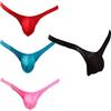 Faringoto Mutande sottili a vita bassa da uomo con perizoma solido senza cuciture T-back, Rosso+blu+rosa+nero, M