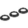 PATIKIL E14 Luce Presa orings, 3pz Lampada Paralume Supporto Adattatore oring per Luce Apparecchi, Colore Nero