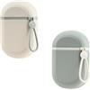 YoHyien 2 Pezzi Porta Sapone da Viaggio, Porta Shampoo Solido Impermeabile, Porta Saponetta Chiuso con Coperchio, Porta Cosmetici Solidi per Bagno, Palestra, Campeggio, Scuola (Bianco + Verde)