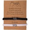 PNPGDYK 2 Pezzi Bracciale Coppia, Regalo per Coppia Bracciali Coppia Regalo per Coppia Lui Lei Bracciali di Coppia Fidanzato Fidanzata Bracciale Protezione