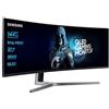 Samsung Monitor Gaming CHG9 (C49HG90), Curvo (1800R), 49, 3840x1080 (Dual FHD), 32:9, HDR 600, VA, 144 Hz, 1 ms, FreeSync 2, HDMI, USB 3.0, Display Port, Ingresso Audio, HAS, PBP, Nero