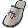 APREGGIO -Pantofole Estive da Donna in Pelle Liscia - Ciabatte Leggere con Zeppa - Pantofole chiuse - Ideali per Casa - Bianco con motivo gatto - Taglia 40 EU