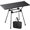 Anbte Tavolo Giardino Pieghevole Portatile per Campeggio/Picinc/Balcone/Mercatini 89 * 40.5 * 71 Multifunzione Tavoli da Caffè Salvaspazio Altezza in Alluminio-Nero