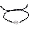 LIKGREAT Nodo della strega Bracciale Stregoneria Ciondolo Amuleto Irlandese Nodo Celtico Bracciali Pagan Wicca Simbolo Charm Gioielli Vintage per Uomo Donna (Nero,Argento)
