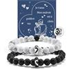YELUWA Coppia Regalo, Braccialetti Anello Coppia Rapporto Di Lui Bracciale Promessa Di Lui Giorno Di San Valentino Dolce Giorno Di Natale Regali Di Coppia per Lui Suo Fidanzato Fidanzata Donna Uomo FR