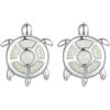 Qings Orecchini a Forma di Tartaruga Argento 925 Luminosi Piccola Orecchini Animale Tartaruga Marina Blu con Zirconia Gioielli Festa della Mamma Natale Compleanno Regali per Donne Ragazze Adolescenti