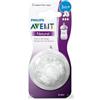 AVENT Philips Avent 2 Tettarelle Natural Flusso Medio (3 fori), 3m+, SCF043/27