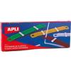 APLI 14909 - Rilegatrice fastener plastica, colori assortiti in confezione da 50 pezzi
