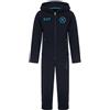 SSC Napoli Tuta Invernale Bambino Blu, EA7, Prodotto Ufficiale, Felpa con cappuccio, chiusura zip, logo SSCN stilizzato, 4 anni