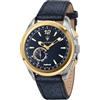 MASERATI Orologio Uomo, Collezione TRAGUARDO SMART, in Acciaio, PVD Oro, Pelle naturale - R8851112002