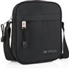 ITACA - Borsa Uomo - Borsa a Tracolla Uomo. Borsello Uomo Tracolla - Marsupio Uomo Tracolla in Poliéster - Borsa Tracolla Uomo con Cinturino Regolabile, Nero
