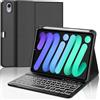 IVEOPPE Tastiera Cover iPad Mini 7 2024/Mini 6, Custodia Tastiera Italiano Retroilluminata Bluetooth Rimovibile per iPad Mini 7 2024/6 2021 8.3", Nero