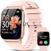 CASCHO Smartwatch Donna, 1.85'' Orologio Smartwatch Donna con Effettua/Risposta Chiamate, 115+ Sportive Smart Watch con Contapassi/Sonno/Cardiofrequenzimetro, IP68 Fitness Tracker per iOS Android (rosa)