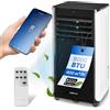Clatronic, CL 3716, Climatizzatore mobile WiFi, classe di efficienza energetica A, raffreddamento 9000 BTU, circolazione dell'aria fino a 400 m³/h, con app gratuita