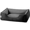BedDog® Lupi Letto per Cane/Gatto Cuccia S Fino a XXXL, 24 Colori a Scelta, Cuscino per Cane, Divano per Cane, Cestino per Cane, Nero/Grigio S