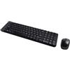 Logitech MK220 Combo Tastiera e Mouse Wireless Compatti per Windows, Layout Internazionale QWERTY - Nero