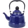 Housoutil Hotel - Bollitore a pipa smaltato, in metallo, con manico per cucina, caffetteria, campeggio, picnic, fornello a gas, accessori da cucina, colore blu