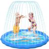 Kezidhp Tappeto Spruzzatore Acqua per Esterno 170 cm, Gioco Acquatico Estivo per Bambini 2 3+ Anni con Attacco per Tubo Giardino, Parco Giochi con Fontana per Cortile, Piscina Animali Domestici