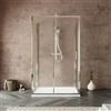 Parama Box doccia tre lati 70x160x70cm con porta scorrevole profili cromati e vetro 6mm opaco h190 | Portofino