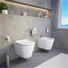 Parama Sanitari sospesi in ceramica bianco lucido vaso rimless sedile soft-close e bidet | Barcellona