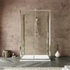 Parama Box doccia tre lati 80x160x80cm con porta scorrevole profili cromati e vetro 6mm trasparente h190 | Portofino