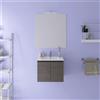 Parama Mobile da bagno sospeso 60cm rovere scuro con lavabo e specchio | Rata