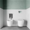 Parama Coppia di sanitari sospesi in ceramica wc + bidet bianco lucido rimless con copri-wc soft-close | Vienna