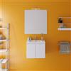 Parama Mobile da bagno sospeso 60cm bianco lucido con lavabo e specchio | Rata