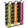 Relaxdays Porta Cialde, Contenitore Macchinetta, Metallo, HLP 32,5 x 26,5 x 9,5 cm, Nero, Ferro, 36 Capsule Dolce Gusto