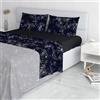 Italian Bed Linen Set Lenzuola Letto Fashion, Made in Italy- Completo Letto in Morbida Microfibra, Lenzuolo Sotto con Angoli, Telo Sopra 240x270 e Federa con Patella Interna, Matrimoniale, Orione