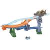 Hot Wheels Hot Wheels RacerVerse Jurassic World Pista Scontri e Tuffi, playset con veico
