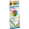Giotto Matite colorate Giotto Mega - colori assortiti - mina 5,5 mm (conf. 8)