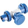 ELETTROCANALI Moltiplicatore Industriale 2 Uscite Spina 2P+T 16A 220V IP67 Elettrocanali EC690712 [30181000]