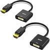 BENFEI Adattatore DisplayPort a DVI, 2 Confezioni da DP a DVI placcato in oro (maschio a femmina) compatibile per Lenovo, Dell, HP e altri marchi