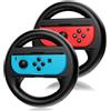 Tuocal 2 Packs Steering Wheels for Nintendo Switch & OLED Joy-Cons, Switch Racing Wheels Controller Accessories for Mario Kart 8 Deluxe (Black&Black)