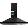 Cecotec Cappa aspirante piramidale 90 cm Bolero Flux PM 906500 Black A. Motore 165 W, finitura nera, aspirazione 650 m3/h, controllo meccanico, 3 livelli di potenza, luce e filtro al carbonio