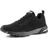 Hitmars Scarpe Running Uomo Donna Scarpe da Ginnastica Corsa Trail Running Sportive Outdoor Jogging Trekking Sneakers Nero N3 46EU