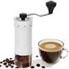 CEVING Mini macinacaffè manuale con 40 impostazioni regolabili, macinacaffè portatile a mano con capacità di 30 g, conico per viaggi, campeggio, ufficio, espresso