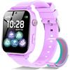 CATGIFF 4G Smartwatch Bambini - Orologio Telefono per Ragazzi e Ragazze con GPS WiFi Videochiamata SOS Chat VocaleGiochi Contapassi Modo Classe, Kids Smart Watch Intelligente per Bimbi 4-12 Anni Regalo, Viola