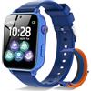 CATGIFF 4G Smartwatch Bambini - Orologio Telefono per Ragazzi e Ragazze con GPS WiFi Videochiamata SOS Chat VocaleGiochi Contapassi Modo Classe, Kids Smart Watch Intelligente per Bimbi 4-12 Anni Regalo, Blu