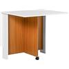 HOMCOM Tavolo da Pranzo Allungabile, Design Moderno, Tavolo Pieghevole Salvaspazio con Ruote 120 × 80 × 73cm