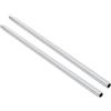 QUARKZMAN 12.2" Lungo M10 Filettatura Lampada Tubo Nipplo x 2pz Tutti Filettatura Cavo Centro Hardware per A sospensione Soffitto Ventilatori, [Argento Tono, Zinco Lega]