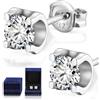 FEIKFEIZ Orecchini in moissanite per donna, Diamante in moissanite da 0.5CT, coltivato in laboratorio, orecchini in argento 925 placcato in oro bianco 18K, adatti per uomini e donne, gioiello regalo.