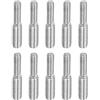 PATIKIL Da M3x0,5 a M4x0,7 Doppia Estremità Filettata Perno Vite Bullone, 10pz 304 Inossidabile Acciaio Asta Bulloni Filettatura Riduttore Adattatore per Mobili Ferramenta, 20mm Lungo