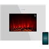 Cecotec Camino elettrico pronto caldo 2690 fiamme collegate bianco. 2000 W, dimensioni 26, WiFi, 2 livelli di potenza, telecomando, timer, 25 m2 (05828)