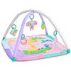 Bright Starts FoldAway Wild Wiggles Sweet Safari - Palestrina multiattività compatta per bambine, con 5 giocattoli inclusi, 0+ mesi