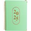 heavenlife Agenda Accademica 2025 A5, Pianificatore Annuale, Diario Accademico, Piano Mensile Settimanale e Giornaliera, Agenda del Docente, Diario Scolastico pour Studio, Casa, Lavoro, Viaggio (Verde 2025)