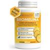 BEHEALTHY Bromelina Forte 500 mg per Capsula - Doppia Titolazione 2500 + 5000 GDU - Formula Gastroprotetta con Vitamina C - 120 Capsule (4 Mesi) - Enzimi Digestivi da Gambo d'Ananas